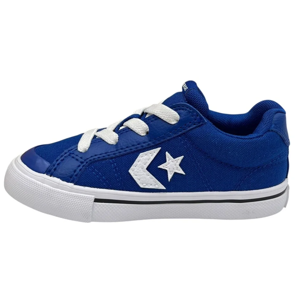 Converse Toddler Boys Slip-on Sneaker Sz 8 Royal Blue-White Canvas‎ Casual Shoes